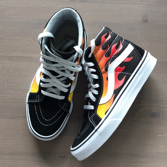 vans flame high top
